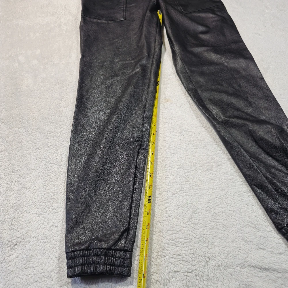 Spanx Faux Leather Brown Jogger Size M - Picture 9 of 11